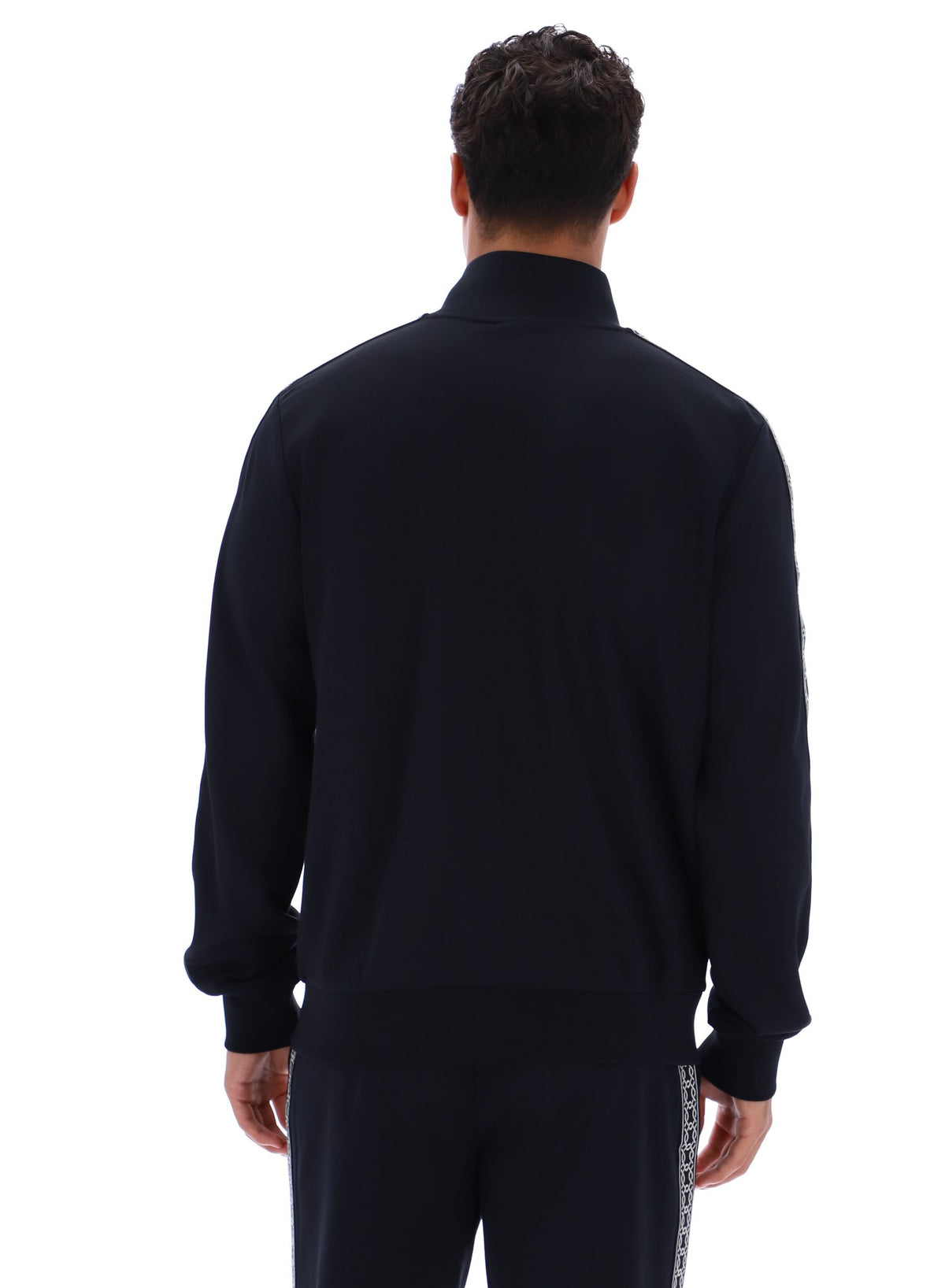 Black Roman Full Zip Jacket with Tape Detail