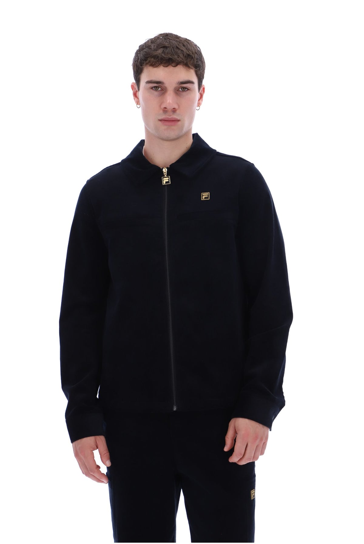 Black Roman Corduroy Over Shirt