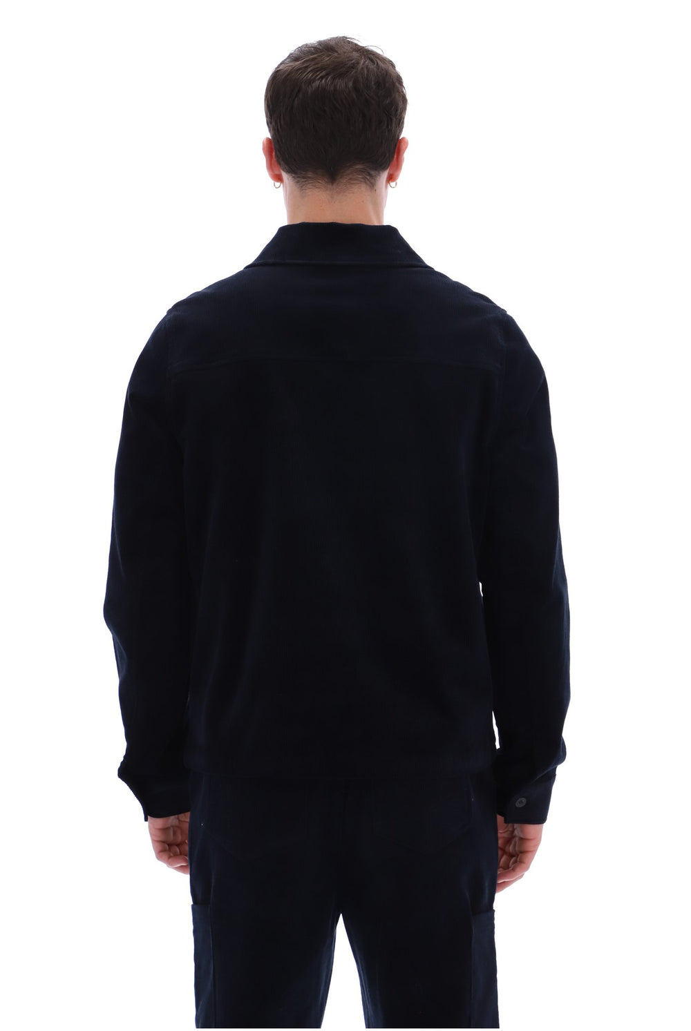 Black Roman Corduroy Over Shirt