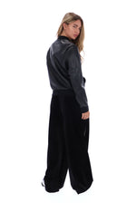 Black Rumor Leatherette Bomber