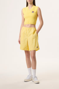 Fila Yellow Crinkle Shorts