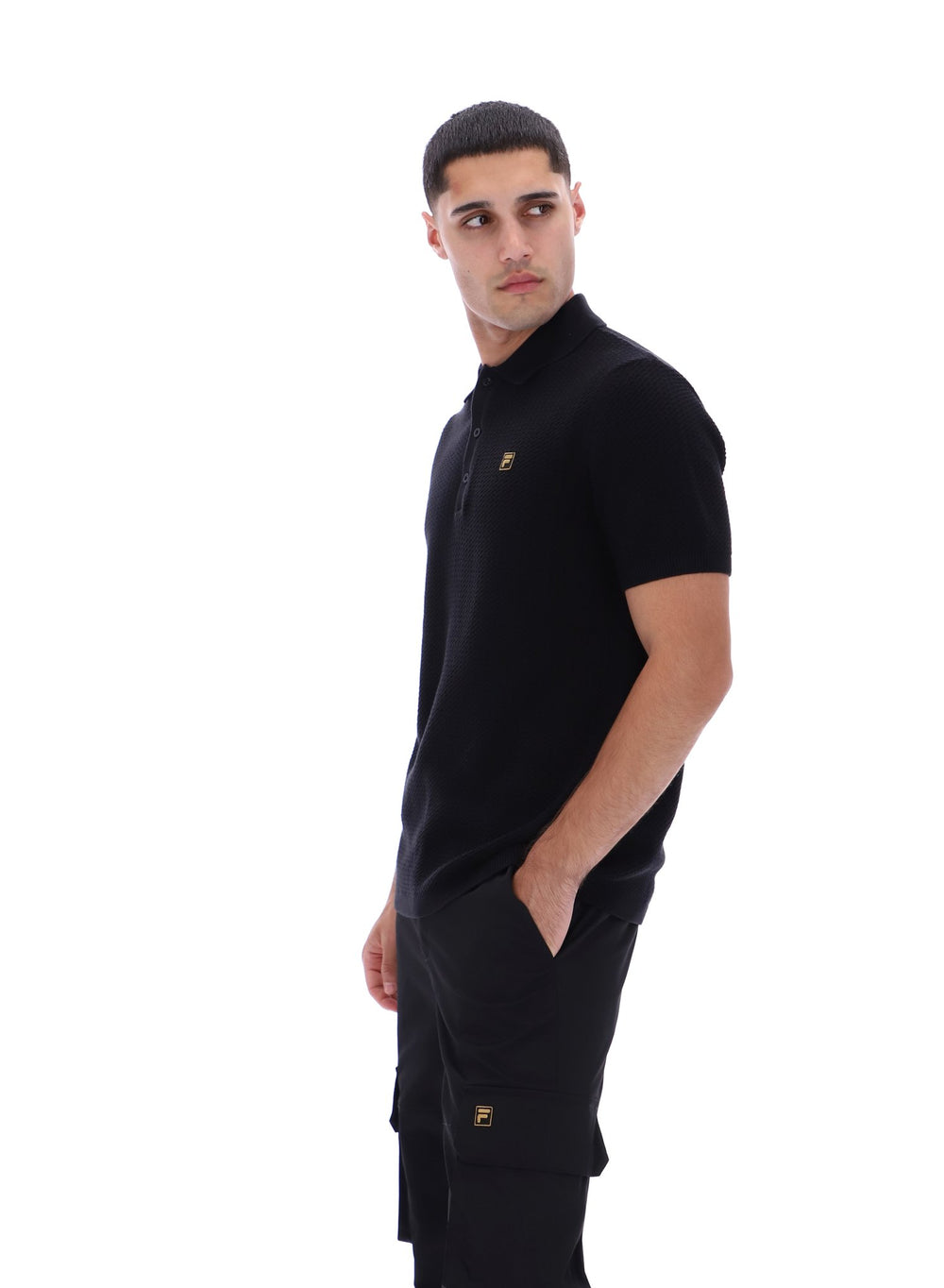 Sander Textured Knit Polo Shirt