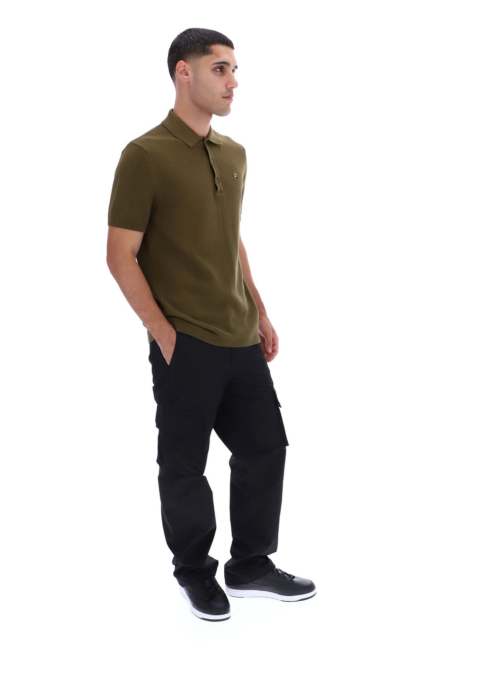 Sander Textured Knit Polo Shirt