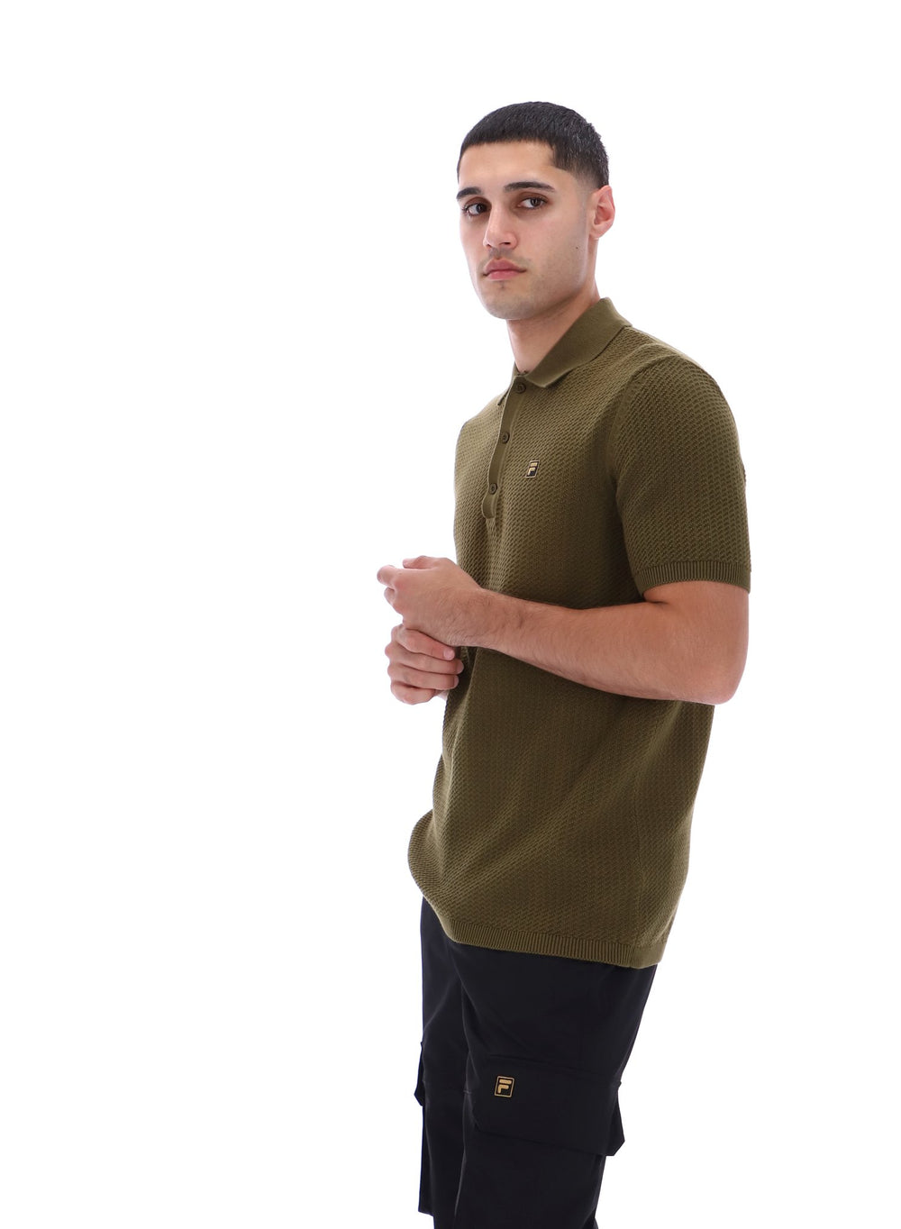 Sander Textured Knit Polo Shirt