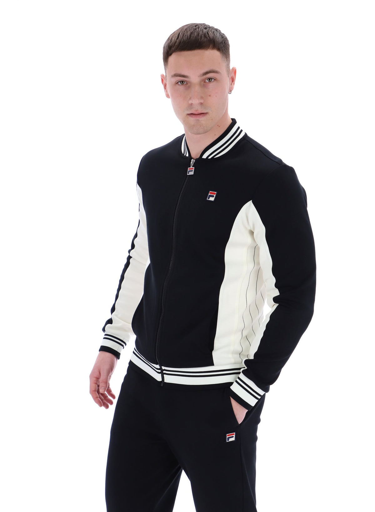 Black Settanta Baseball Track Top