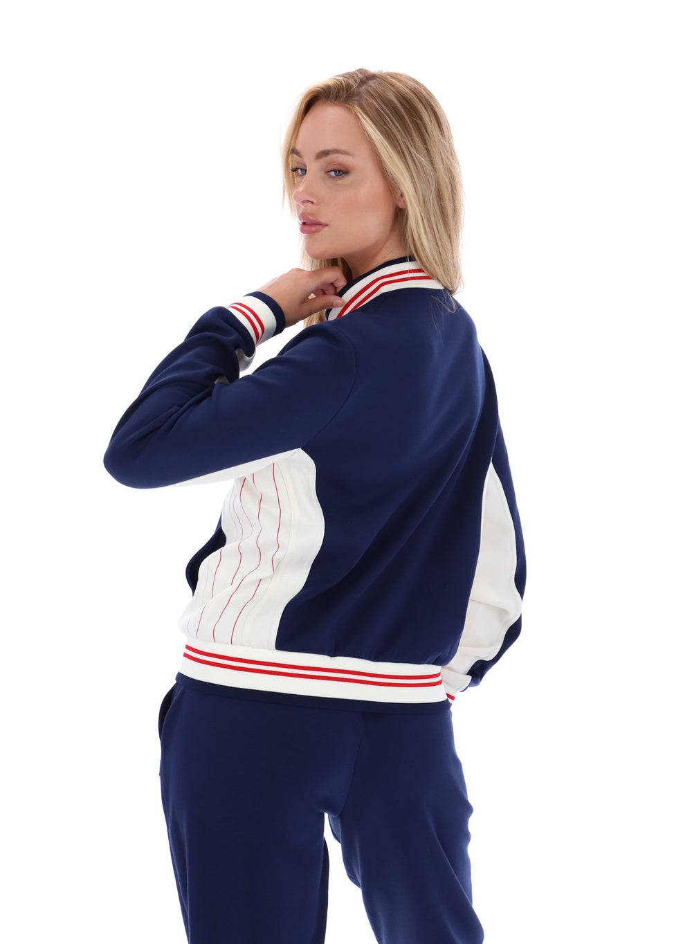 Fila Navy Silvana Iconic Baseball Track Top