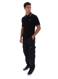 Black Soren 2 Polo Shirt with Tipping