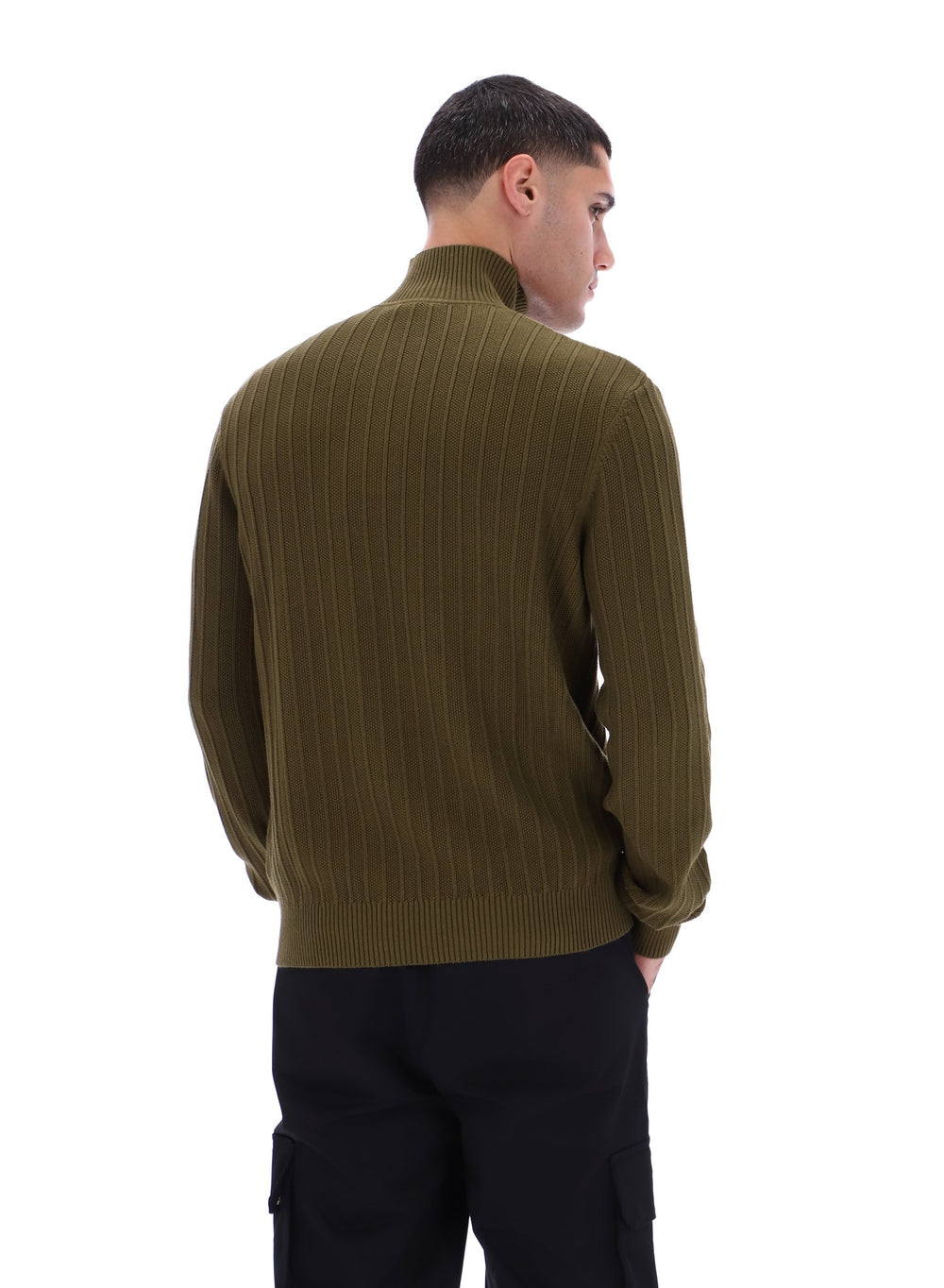 Stevie 1/4 Zip Funnel Neck Textured Knit