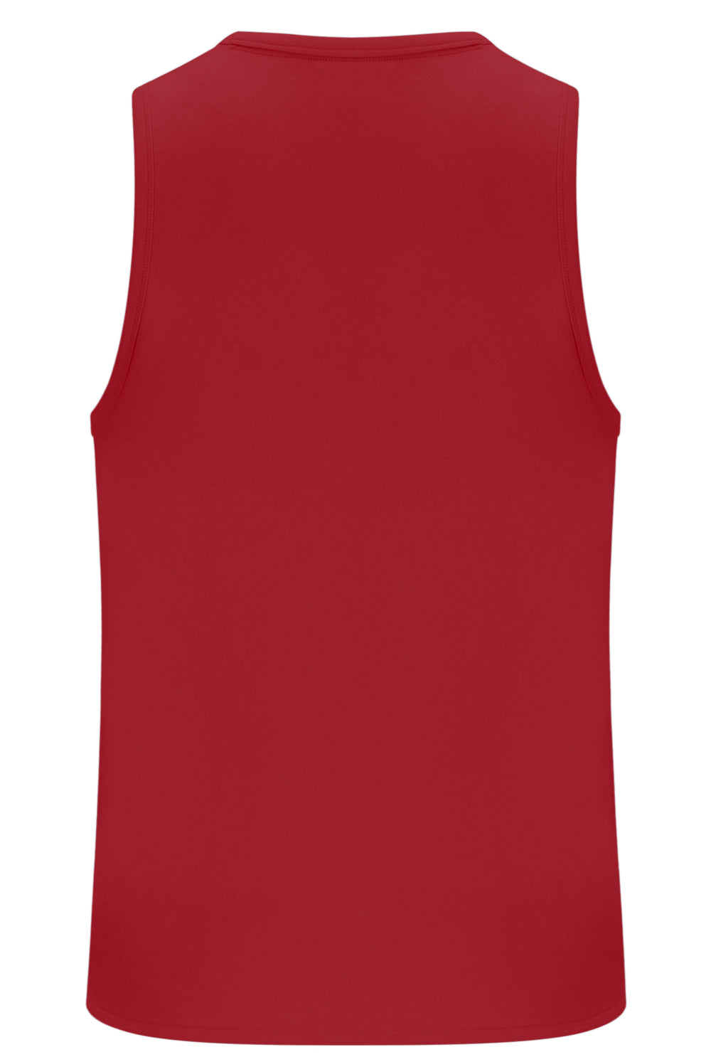 Red sleeveless shirt on a white background