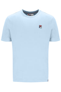 Light blue t-shirt with Fila logo on a white background