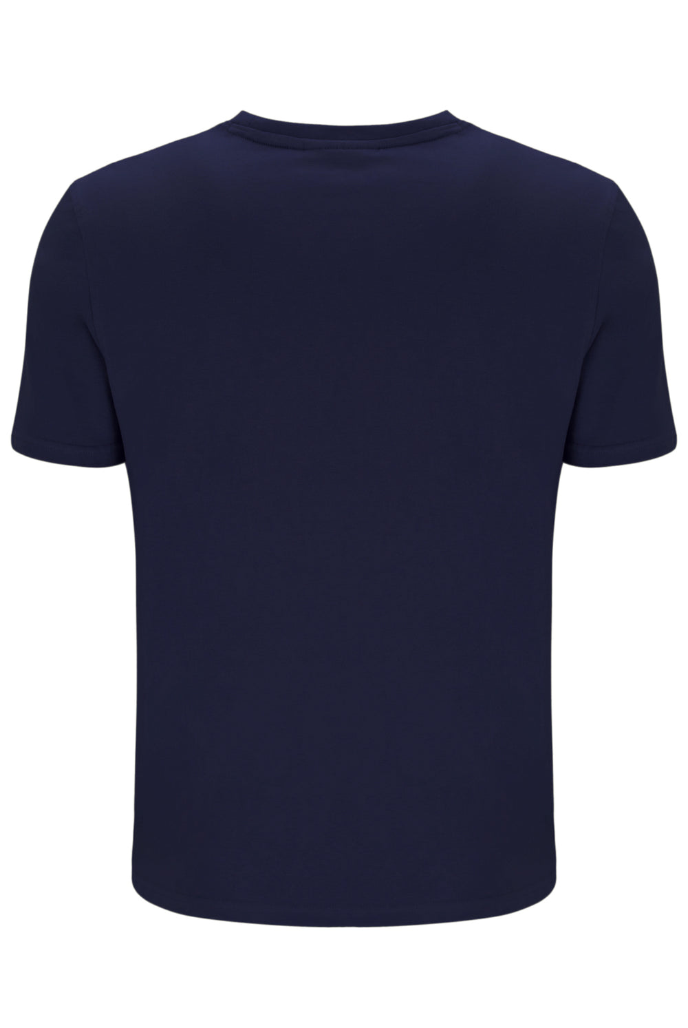 Navy blue t-shirt on a white background