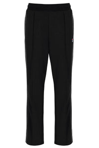 Black Tavis Contrast Stitch Straight Leg Jogger