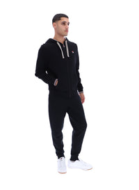 Black Tenconi Zip Up Hoodie