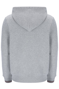 Grey Marl zip-through hoodie on a white background