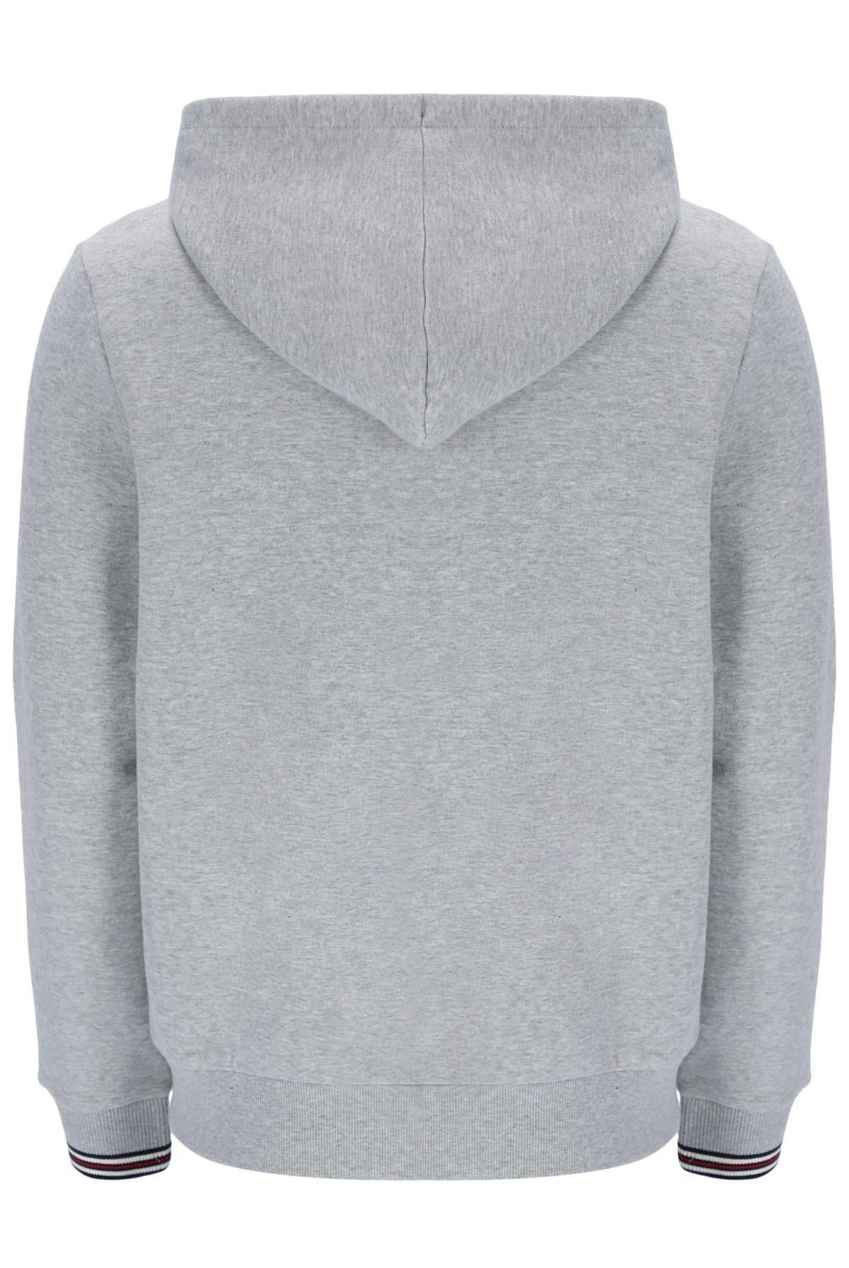 Grey Marl zip-through hoodie on a white background