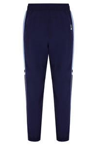 Displays the Dark Navy 'FILA' branded Woven Track Pants