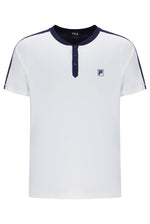 White Men’s Henry Neck Tennis T-Shirt