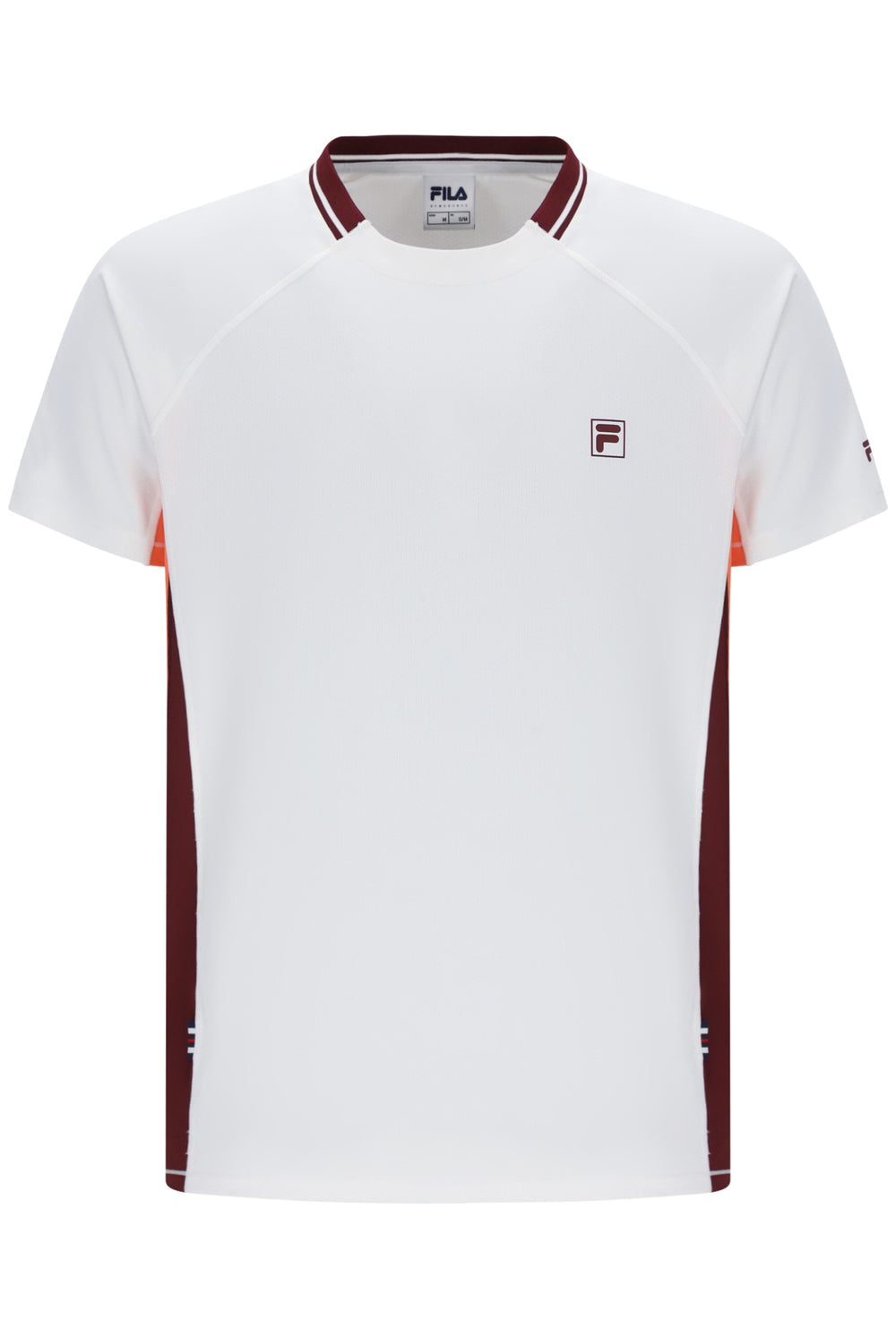 White Men’s Round Neck Tennis T-Shirt