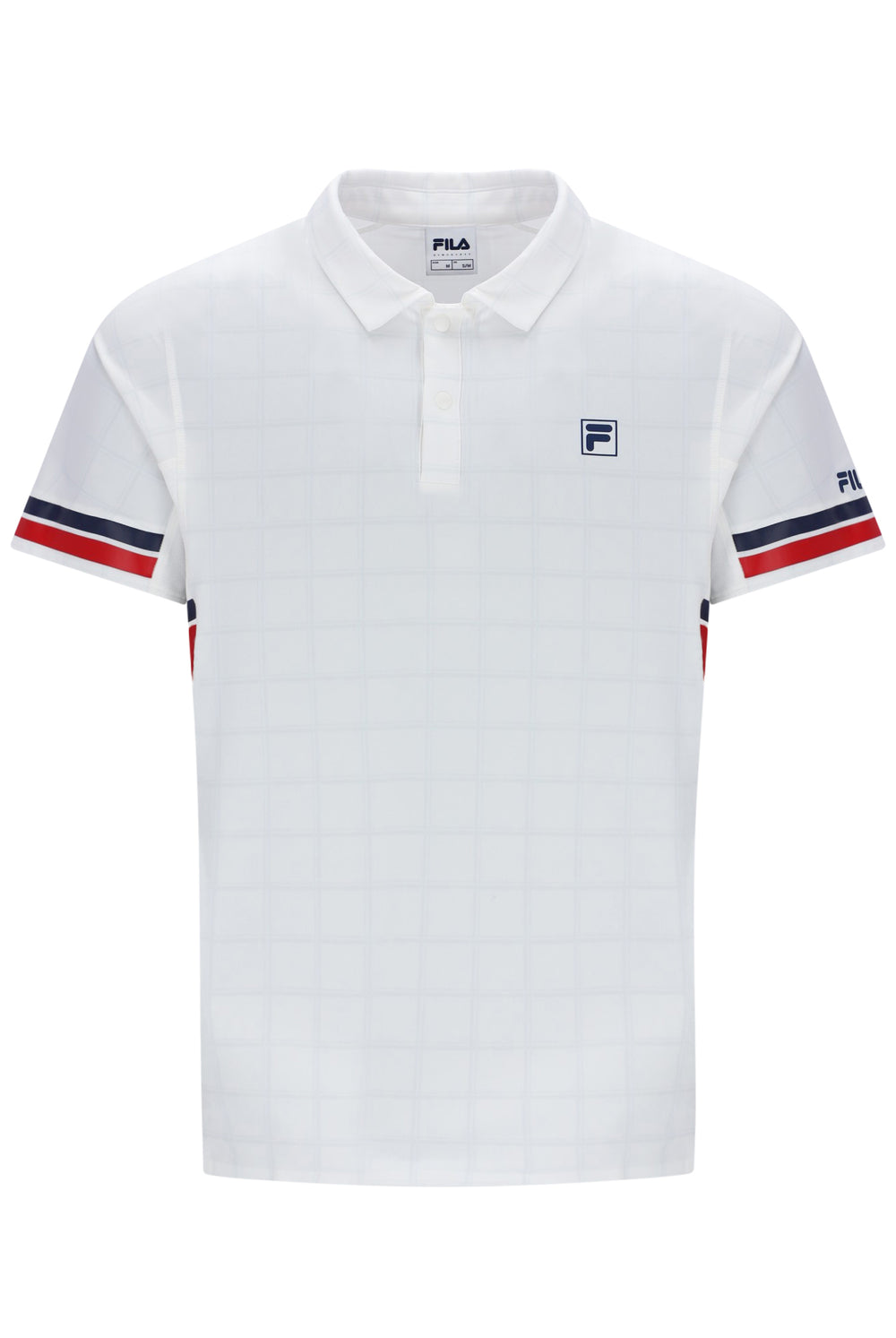 Pattern White Men’s Polo Tennis T-Shirt