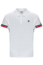 Pattern White Men’s Polo Tennis T-Shirt