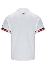 Pattern White Men’s Polo Tennis T-Shirt