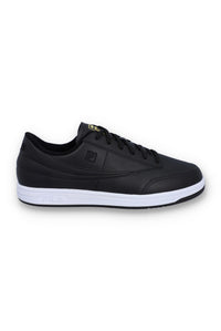 Displays the Black 'FILA' branded Tennis 88 Trainer
