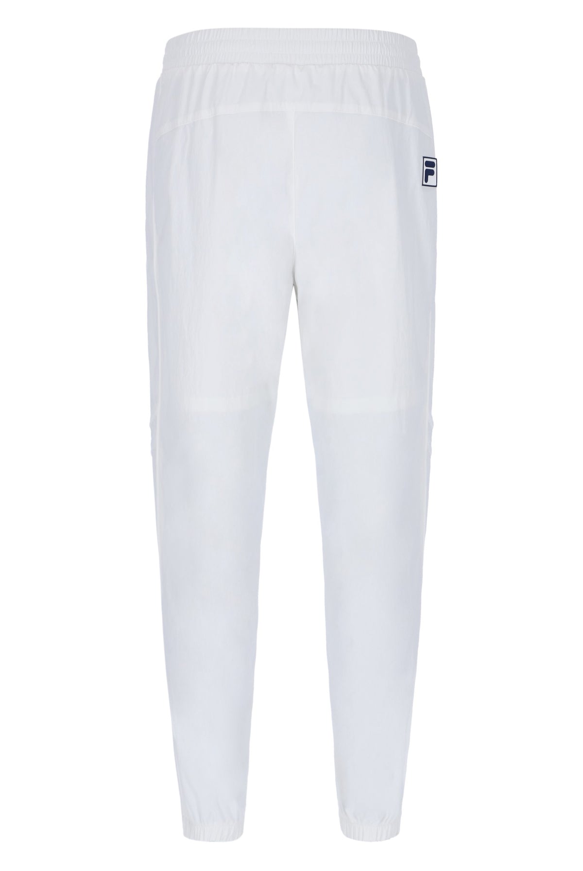 Displays the Off White 'FIla' branded Woven Track Pants