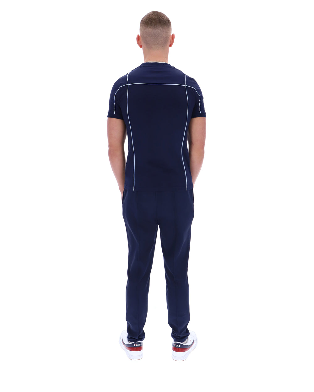 Fila Navy Terri T-Shirt with Contrast Piping