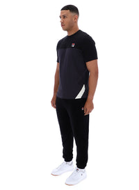 Black Tiebreaker Colour Block T-Shirt