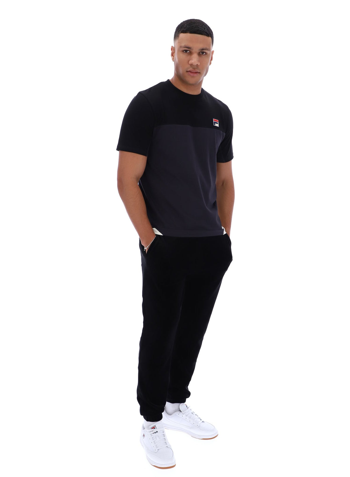Black Tiebreaker Colour Block T-Shirt