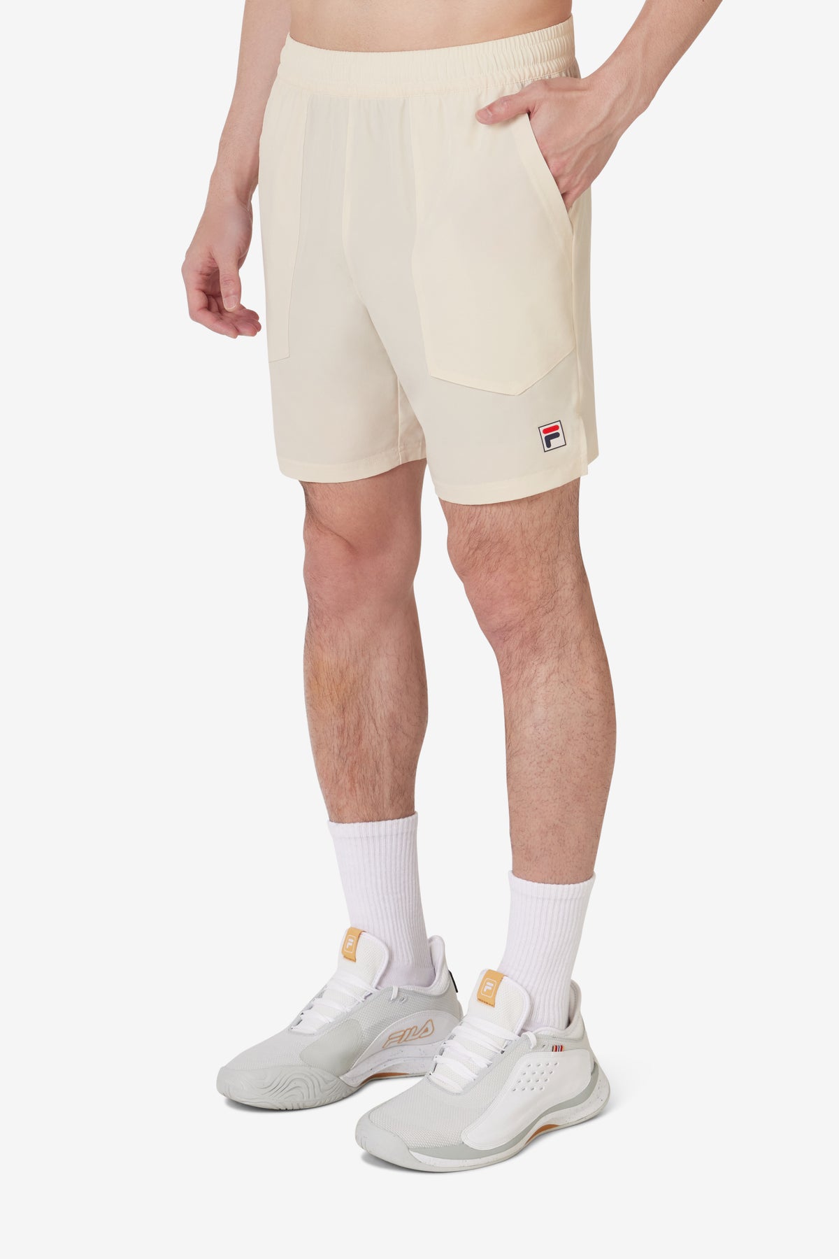 Beige Tennis Woven Court Short
