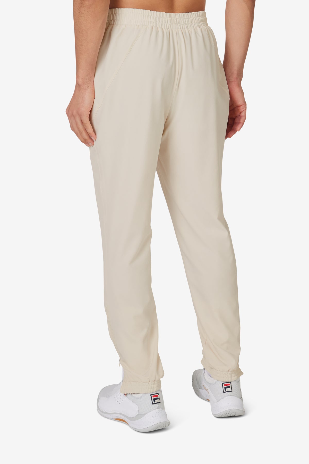 Beige Tennis Woven Court Track Pant