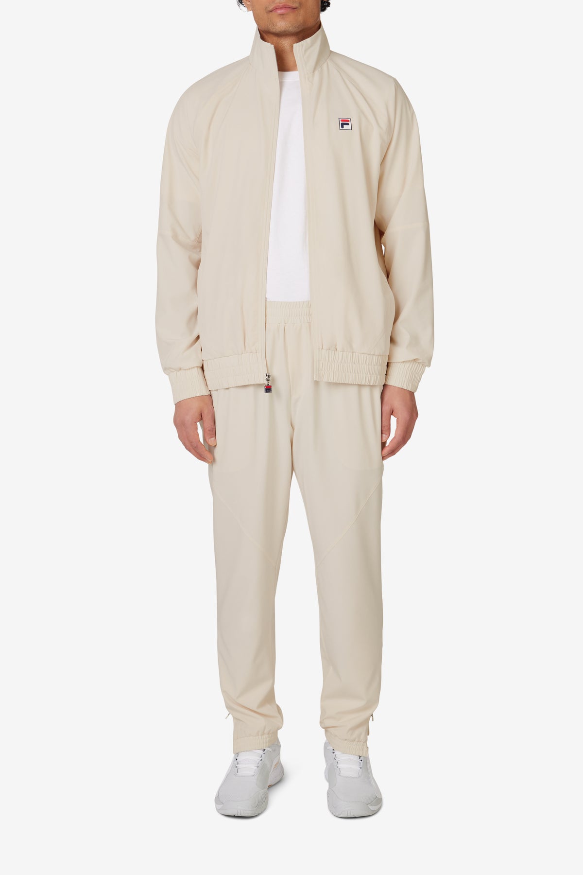Beige Tennis Woven Court Track Pant
