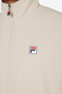 Beige Tennis Woven Court Track Top