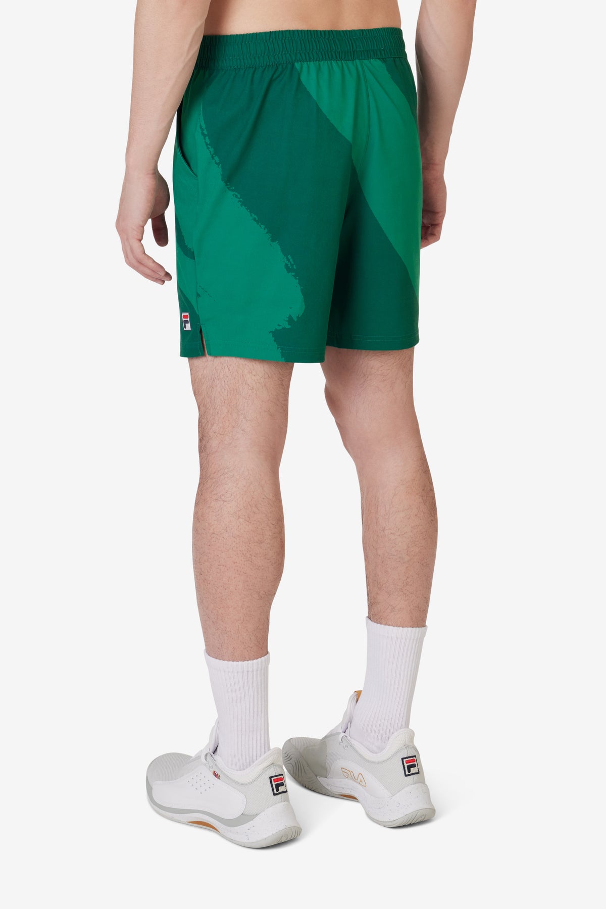 Green Tennis Essentials Printed Short