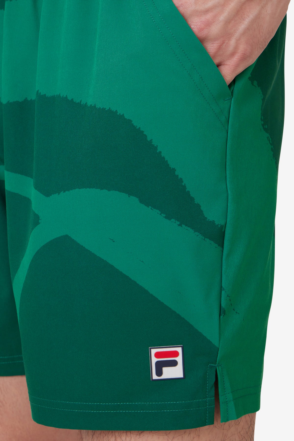 Green Tennis Essentials Printed Short