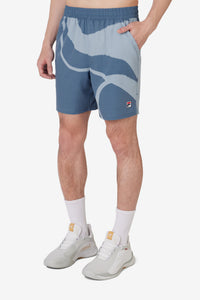 Blue Tennis Essentials Printed Short