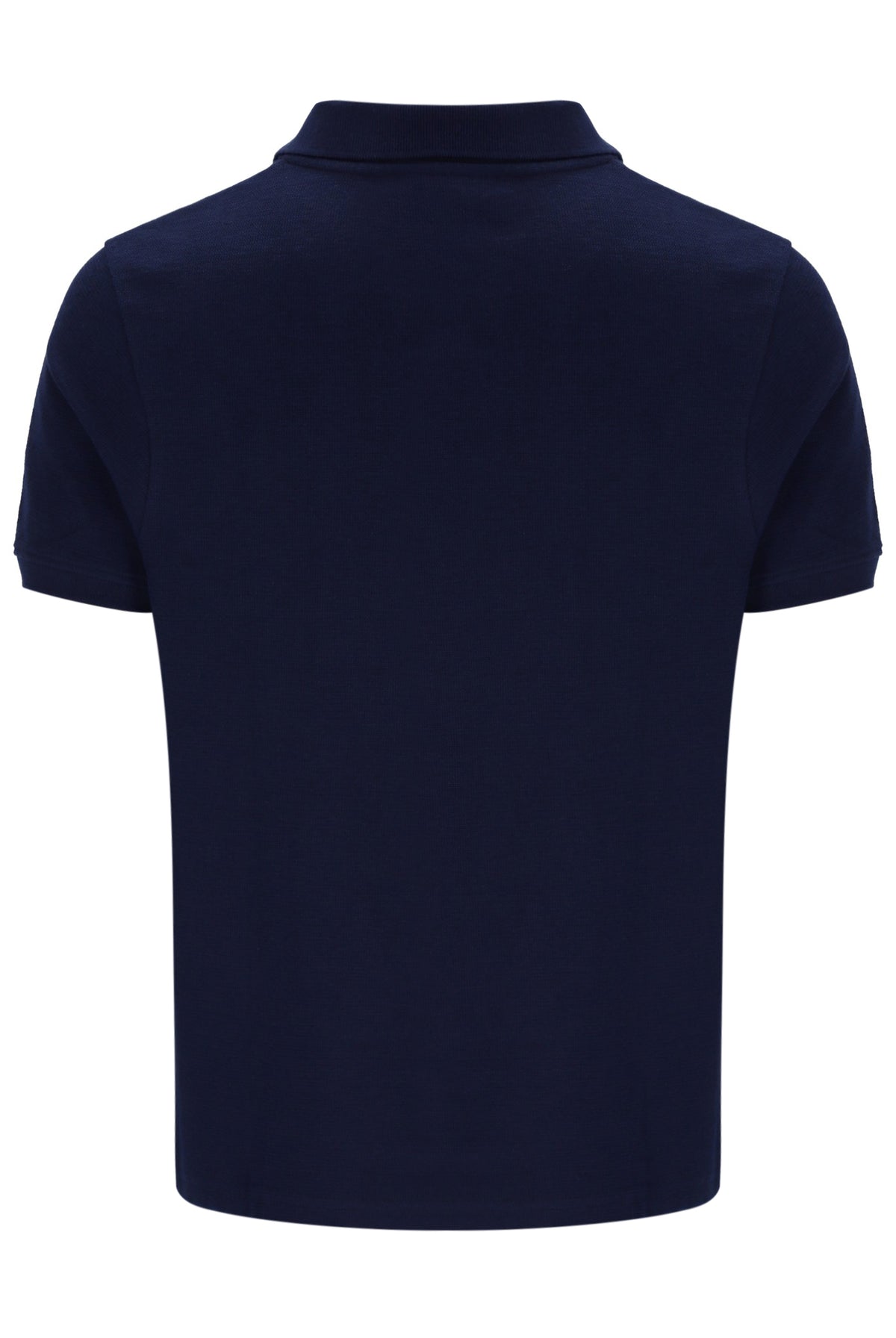 Displays the Navy 'Fila' branded Tristiano Textured Polo