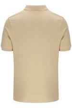 Beige polo shirt on a white background