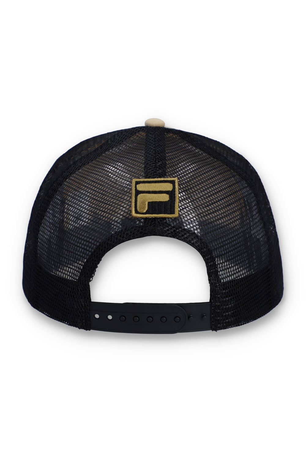 Turo Large F-Box Tonal Embroidered Suede Mesh-Back Cap