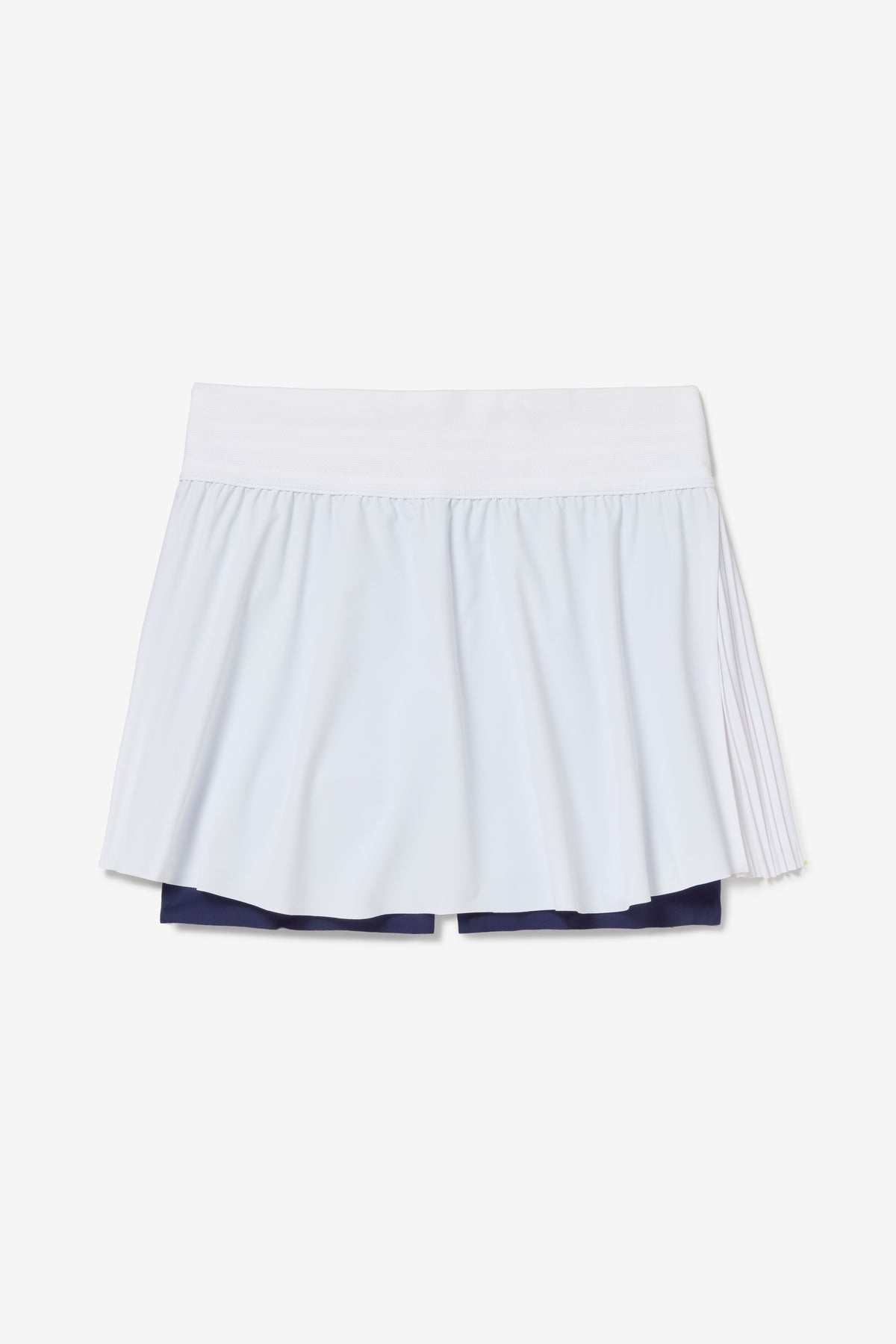 Displays the White 'FILA' branded Center Court Swift Skort