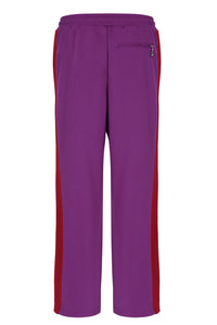 Displays the Purple 'FILA' branded Ventisei Straight Leg Trousers