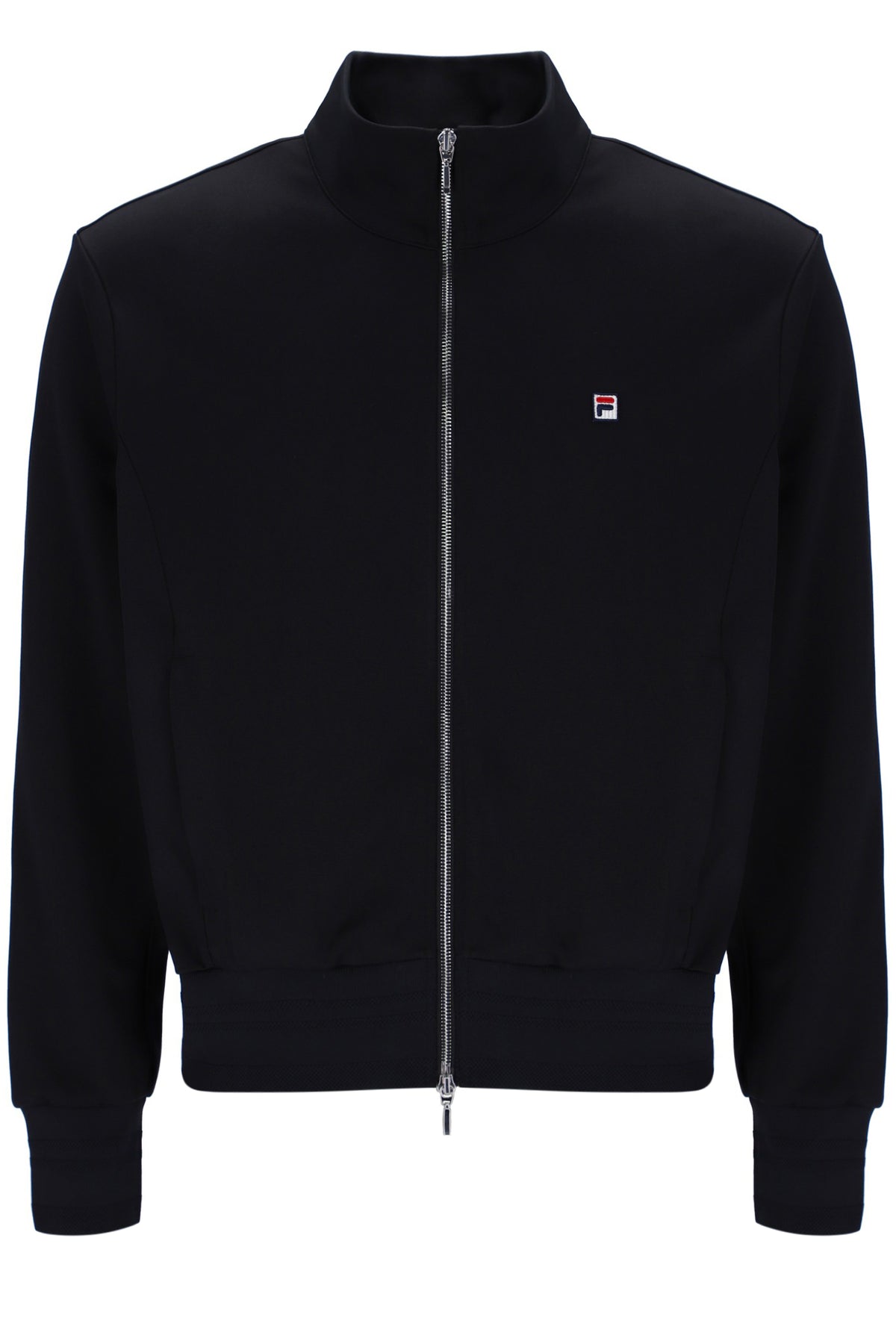 Displays the Black 'FILA' branded Ventisei Jacket