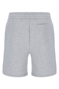 Grey Vico Fleece short by FILA, with a relaxed fit and back pocket, in a light grey marl colour.