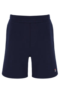 Displays the Navy 'FILA' branded Vico Fleece Short