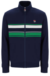 Displays the Navy 'FILA' Vinnie Track Top