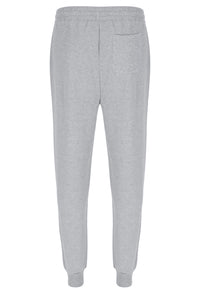 Displays the Grey Marl 'FILA' branded Visconti Tipped Cuff Track Pant