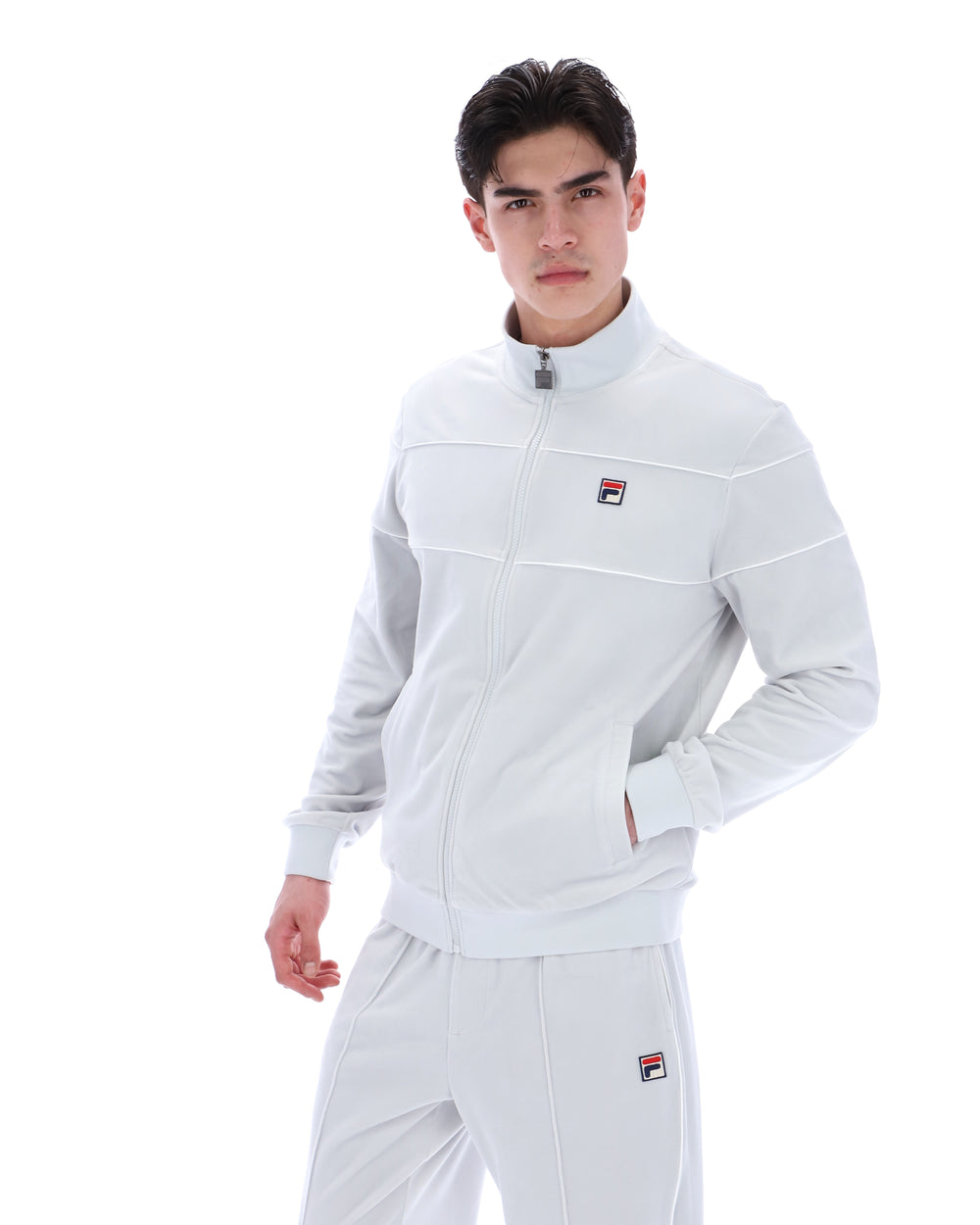 Dawn Blue Vittorio Velour Track Top