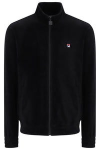 Displays the Black 'FILA' branded Walter Corduroy Jacket