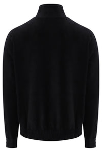 Displays the Black 'FILA' branded Walter Corduroy Jacket